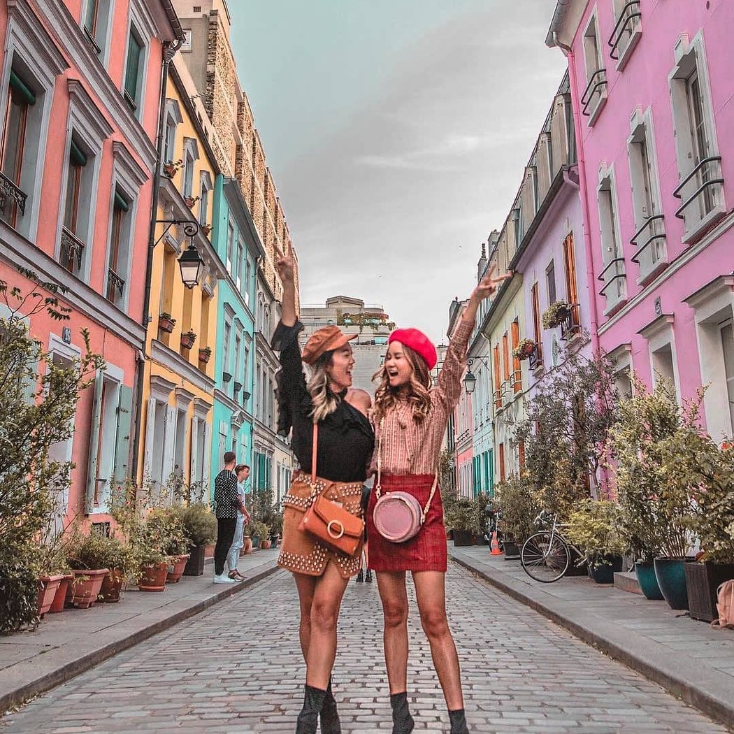 Maisons colorées de la rue Crémieux 1